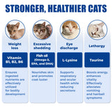 Just Try 23 in 1 Taurine for Cats Vitamins Treats with L-Lysine for Immune, Joint Support Skin & Coat & Heart Health - Multivitamin, HIV Omega 3, Biotin Supplements for Indoor & Senior Cat - 300 Bites