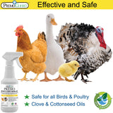 Premo Guard Poultry Spray - 16 oz - Kill Scaly Leg, Mites, Fleas, Lice, & Other Pest on Chickens and in Coops - Natural Plant Based Oils for Control, & Prevention - Family Safe with No Egg Withdrawl
