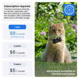 Tractive Smart Cat GPS Tracker | Real-Time Location & Wellness Monitoring for Cats 6.5 lbs+ | Territory & Location History | Up to 5-Day Battery | Breakaway Collar Included (Mint)