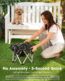 Pecute Foldable Elevated Dog Bed with Sturdy Wire Frame,Portable Folding Pet Cot for Small Dog,Breathable Outdoor Dog Bed with No-Slip Feet & Cooling Mat,Chew-Proof,Travel,Patios, Outdoor,Indoor,M