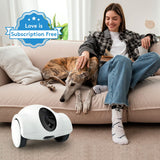 Youpet Pet Cameras with Phone App 15 Days Long Standby Pet Robot for Dog Treat Dispenser Feeder 1080P Full HD Dog Robot Camera 360°Move Freely 2-Way Audio (2.4G WiFi ONLY, No Bluetooth)