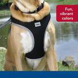 Coastal Pet Comfort Soft Reflective Wrap Adjustable Dog Harness - No-Pull Dog Harness for Small & Large Dogs - Black - 1" x 28"–36"