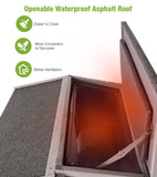 GUTINNEEN Outdoor Heated Cat House for Outside, Outdoor Cat House, 2-Story Weatherproof Cat Shelter Insulated with Heating Blanket, Asphalt Roof, Insulated Liner