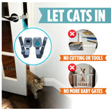 Purrboss Door Leash – Adjustable Cat Door Latch to Keep Rooms Accessible for Pets, Dog-Proof Pet Gate Alternative for Feeding & Litter Box Areas, Strongest, Portable & No Tools or Adhesives