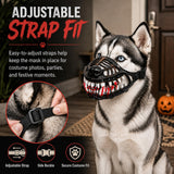HXYDGQ Scary Dog Costume Muzzle (Style B, 22CM（8.7in） Mouth Girth)