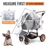 Bicystar Pet Stroller Rain Cover,Ventilated Clear EVA,Universal Fit