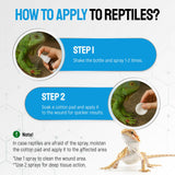 Reptile Wound Care Spray with Silver – for Wounds, Cuts, Scale Rot, Burns, Sores, Irritation, Abnormal Shedding – Topical Spray for Lizards, Bearded Dragons, Iguanas, Snakes, Geckos & Turtles – 4 Oz