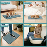Bcoimo Super Absorbent Cat Door Mat, 24"*17" Anti Slip Mat for Muddy Paws, Pet Rugs for Dirty Paws Washable that Absorbs Moisture and Dirt, for Cat Cage and Pet Resting Carpet