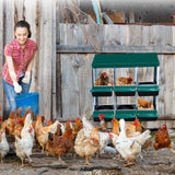 Garvee Chicken Nesting Boxes, 6 Hole Metal Chicken Laying Box with Removable Trays for Chicken Coop, Green