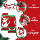 PETCARE Red Snowman Dog Sweater Christmas Dog Sweaters Vest Ugly Snow Xmas Puppy Costume Pet Holiday New Year Fall Winter Clothes for Small Medium Large Dogs Cats Pullover Sweaters Outfits,Medium