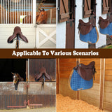 MIYABALA 2 Pack Saddle Rack with Pad Bar for Horse, Heavy Duty Wall Mounted Saddle Rack Stand Detachable for English Western Saddles Horses Blanket, Accessories Storage