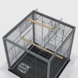GarveeLife Small Bird Cage, 20 Inch Bird Cage, Parakeet Cage with Tray and Handle for Parrot Cockatiels Budgies Finch Lovebirds Pigeons, Black