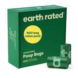 Earth Rated Dog Poop Bags Value Pack, Leak-Proof and Extra-Thick Pet Waste Bag for Big and Small Dogs, Refill Rolls, Unscented, 600 Count