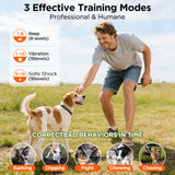 Dog Shock Collar 2 Dogs, 3300ft Dog Training Collar with Remote, Real-time Dual-Channel Remote with 3 Training Modes, Beep, Vibration, Safety Shock, Light, Fits 8-120 lbs All Breeds Sizes - Orange