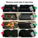 AOJEE 4PCS Electrostatic Pet Hair Removal Gloves Brush, 6.7x5.1 Reusable Static Remover for Cat Dog Hair, Grooming Glove for Couch, Furniture, Carpet, Car Seat, Fast Animal Fur Removal Mitt Tool