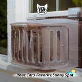 VistaCatio Window Catio - Fits 26-32" Vertical Windows, Deluxe Catio Window Box for Indoor Cats, Max Enrichment and Freedom, Fresh Outdoor Air, Portable Easy Install, 2-Year Protection, Made in USA