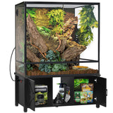 GDLF 48"x24" Reptile Tank Stand for 120–230 Gallon Terrariums – Fits Tall Enclosures or Stacked 4x2x2 PVC Tanks – Furniture-Style Cabinet with Storage – Holds Up to 500 lbs