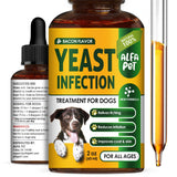 Yeast Infection Treatment for Dogs Helps with Itching & Allergies – Dog Yeast Infection Treatment Liquid Herbal Supplement – for All Breeds – Bacon Taste – 2 Oz