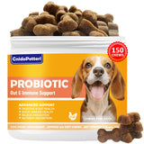 Probiotics for Dogs - 6 Digestive Probiotics & 6 Enzymes for Itchy Skin,Digestion & Gut Support,Helps Diarrhea, Yeast Infection, Upset Stomach,Allergies & Immune System Support-150 Chews