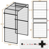 wonline 10FT Extra Large Bird Cage for Parakeets Outdoor Bird Aviary Parrot Cage with Perch, Walk-in Heavy Duty Birdcage for Macaws Canaries Parrots Budgie Lovebirds, Black