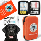 Dr Brahmsy’s Pet First Aid Kit for Dogs and Cats - Vet-Approved Essential Survival and Emergency Supplies for Home, Travel, Camping, Hiking - Packed in a Portable Waterproof Pouch - 45-Piece Set