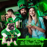 Hollowfly St. Patrick's Day Dog Costume Walking Leprechaun Dog Outfit with Arms Irish Day Holiday Pet Clothes Cosplay Accessories for Cat Doggy Pet(M)