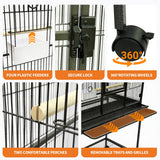 Garvee Large Bird Cage, 54" H Big Bird Cage with Stand for Parakeets Parrots Conures Lovebird Cockatiel Black