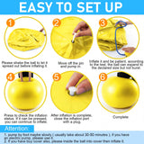 Suilung 48 Inch Giant Herding Ball, Anti Burst Ball, Horse Toys for Horse Entertainment Play, Pump Included(Yellow)