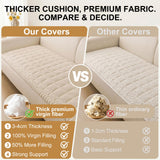 Smiry Non Slip Couch Armrest Covers for Dogs, Fuzzy Pet Couch Arm Covers for Sofa Pet Friendly, Soft Sofa Slipcovers Recliner Chair Arm Protector Washable (Apricot, 27.6" x 27.6")
