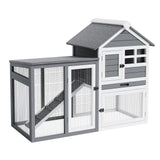 Garvee Small Chicken Coop, Rabbit Hutch with Waterproof Roof, Bunny Cage with Pull Out Tray and a Wooden Ramp, Indoor Outdoor Use