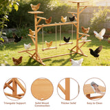 SHIYISHOPPIN Large Chicken Roosting Bars with 2 Swings, Wooden Chicken Perch for Coop, Let Chickens Run, Play & Stay Healthy, Ideal for Backyard Coops & Farms, Fits 8-12 Chickens