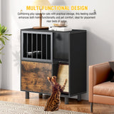 Dog Proof Cat Feeding Station, Cat Feeding Station, Pet Food Storage, Black
