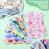 Paterr 25 Pcs Dog Shirts Printed Puppy Clothes Breathable Cartoon T Shirt for Dog Soft Puppy Clothing Lovely Pet Shirts Outfits for Pet Dogs Cats Summer Party Holiday, 25 Styles (Size: M)