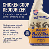 Hatortempt Chicken Coop Deodorizer & Cleaner Spray - 32 fl oz, Unscented - Ammonia Control Odor Eliminator & Coop Refresher for Chickens