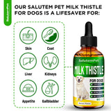 Milk Thistle for Dogs | Dog Liver Supplement for All Ages and Breeds | Here is Only Herbal Composition | + Attractive and Super Yummy Bacon Flavor | 2 Oz