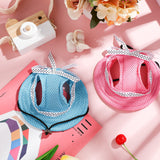 Frienda 2 Pcs Dog Hat for Small Dogs Breathable Mesh Sun Visor Cap with Ear Holes & Adjustable Chin Strap Summer Outdoor Sun Protection Beach Hat for Puppy Chihuahua Shih Tzu Yorkshire Terrier