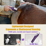 FuzzyFix Professional Horse Clippers Cordless Low Noise, Detachable Wide Blade 2 Speed Grooming Clippers Kit for Thick Coat Long Hair, Heavy Duty Electric Horse Trimmer for Livestock Dogs Cats
