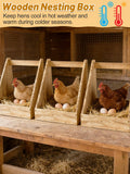 3 Pcs Nesting Boxes for Chickens - Safe & Easy Access Open Back Wooden Nesting Box, Easy to Assemble Chicken Coop Accessories for Hens Laying Eggs