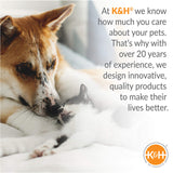 K&H Pet Products Portable Dog Pool & Pet Bath for Dogs and Puppies, Swimming Pool for Large Pets, Heavy Duty Liner with Metal Frame, Easy Drain Plug, Foldable - Extra-Large 50 X 32 X 9in Chill Blue