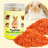 Tyotrbs Freeze-Dried Carrot Granules Rabbit Chew Toys, Hamster & Gerbil Treats Bunny Treats Small Animal Molar Toys for Guinea Pig Hamster Bunny Chinchilla Gerbil, 200g / 7.05oz