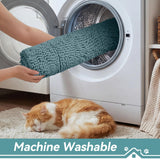 Bcoimo Super Absorbent Cat Door Mat, 24"*17" Anti Slip Mat for Muddy Paws, Pet Rugs for Dirty Paws Washable that Absorbs Moisture and Dirt, for Cat Cage and Pet Resting Carpet