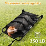 Pet Transport Large Dog Stretcher Max Loading 250lbs Stretcher with Noiseless Wheels, 45 x 22 Inch Animal Carry Stretcher for Emergency Use