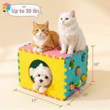 MOYMO 41 Pcs Interactive Cat Toys for Indoor Cats, Kitten Toys with Soft Pillow, Catnip Toys, Chew Rope, Feather Wand, Springs and Balls for Indoor Kittens