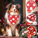 Raisingwell Christmas Dog Bandanas 2 Pack, 4 Pattern Reversible Holiday Bandana for Boy and Girl, Dog Scarf for Medium and Large Breed Dogs | Chritmas Gift | Reindeer | Santa Claus | Tree |
