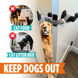Purrboss Door Leash – Adjustable Cat Door Latch to Keep Rooms Accessible for Pets, Dog-Proof Pet Gate Alternative for Feeding & Litter Box Areas, Strongest, Portable & No Tools or Adhesives