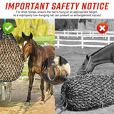 MIYABALA Square Bale Hay Nets for Horses, Premium PE Slow Feed Net with 1.6" Hole, Suitable for 36x18x18 to 45x25x17 Inches Hay Bales, Drawstring Closure for Easy Loading