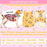 Yeyeplum 42 Pcs Dog Shirts Sleeveless, Soft Breathable Summer Puppy Clothes, Cute Printed Pet T-Shirt Vest Bulk Pack for Small Medium Large Dogs Pet Cat Hawaiian Clothing Daily Wear(M)