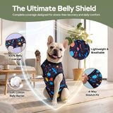 PetWarm Dog Surgery Suit, Dog Surgical Recovery Suit, Satellite, Black, XS