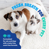 Dental Fresh Water Additive for Dogs and Cats, Clean Teeth and Fresh Breath, Daily Pet Oral Care Just Add to Water, Flavorless, 8 fl oz