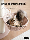 Extra Large Cat Tree for Maine Coon,65 Inches Tall Cat Tree Tower for Indoor Cats Large Adult 20 lbs,XXL Heavy Duty Luxury Sturdy Cat House with Big Hammock,Sisal Scratching Post,Condo,Beige